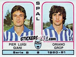 Sticker Pier Luigi Giani / Oriano Grop - Calciatori 1980-1981 n. 501 - Panini