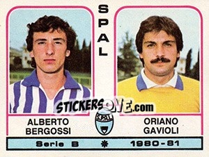 Cromo Alberto Bergossi / Oriano Gavioli - Calciatori 1980-1981 - Panini