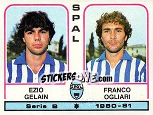 Sticker Ezio Gelain / Franco Ogliari - Calciatori 1980-1981 - Panini
