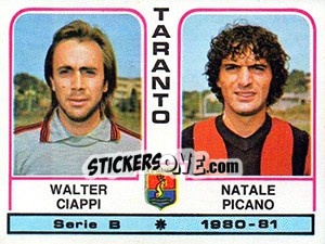 Cromo Walter Ciappi / Natale Picano - Calciatori 1980-1981 - Panini