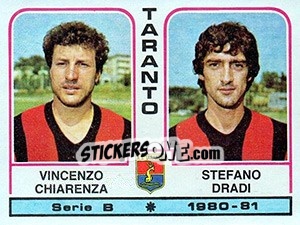 Sticker Vincenzo Chiarenza / Stefano Dradi - Calciatori 1980-1981 n. 508 - Panini