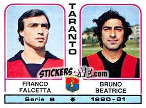 Sticker Franco Falcetta / Bruno Beatrice - Calciatori 1980-1981 - Panini