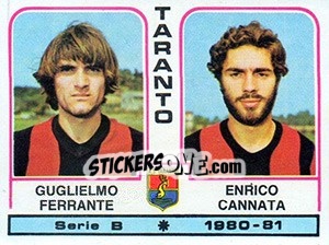 Sticker Guglielmo Ferrante / Enrico Cannata - Calciatori 1980-1981 - Panini