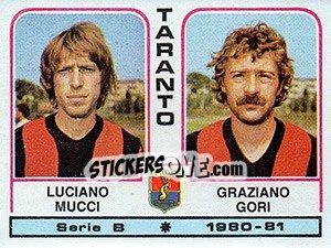 Cromo Luciano Mucci / Graziano Gori - Calciatori 1980-1981 - Panini