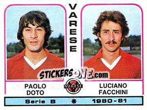 Sticker Paolo Doto / Luciano Facchini - Calciatori 1980-1981 n. 522 - Panini