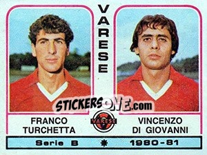 Cromo Franco Turchetta / Vincenzo Di Giovanni - Calciatori 1980-1981 - Panini