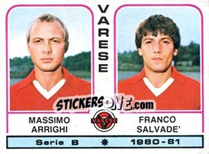 Sticker Massimo Arrighi / Franco Salvade' - Calciatori 1980-1981 n. 525 - Panini