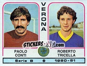 Sticker Paolo Conti / Roberto Tricella - Calciatori 1980-1981 n. 528 - Panini