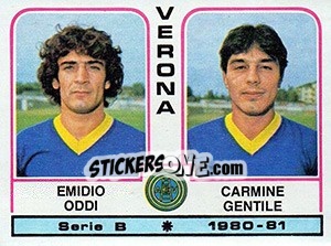 Sticker Emidio Oddi / Carmine Gentile - Calciatori 1980-1981 n. 530 - Panini