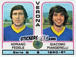 Sticker Adriano Fedele / Giacomo Piangerelli - Calciatori 1980-1981 - Panini