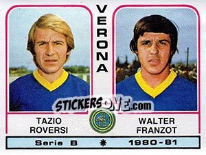 Sticker Tazio Roversi / Walter Franzot - Calciatori 1980-1981 n. 536 - Panini