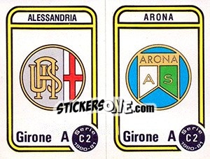 Figurina Stemma Alessandria / Arona - Calciatori 1980-1981 - Panini