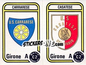 Figurina Stemma Carrarese / Casatese - Calciatori 1980-1981 - Panini