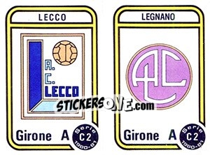 Figurina Stemma Lecco / Legnano - Calciatori 1980-1981 - Panini