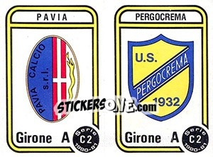 Figurina Stemma Pavia / Pergocrema - Calciatori 1980-1981 - Panini
