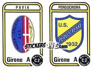 Sticker Stemma Pavia / Pergocrema - Calciatori 1980-1981 n. 545 - Panini