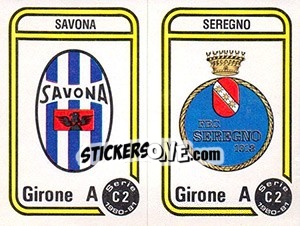 Figurina Stemma Savona / Seregno - Calciatori 1980-1981 - Panini
