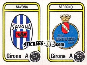 Sticker Stemma Savona / Seregno - Calciatori 1980-1981 n. 547 - Panini