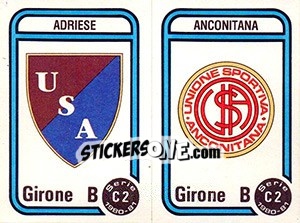 Figurina Stemma Adriese / Anconitana - Calciatori 1980-1981 - Panini