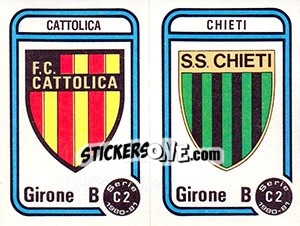 Figurina Stemma Cattolica / Chieti - Calciatori 1980-1981 - Panini