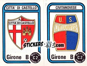 Sticker Stemma Citta Di Castello / Civitanovese - Calciatori 1980-1981 n. 550 - Panini