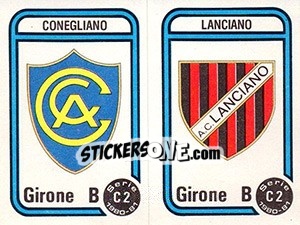 Sticker Stemma Conegliano / Lanciano - Calciatori 1980-1981 - Panini