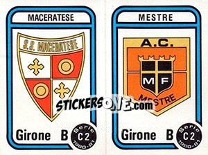 Cromo Stemma Maceratese / Mestre - Calciatori 1980-1981 - Panini