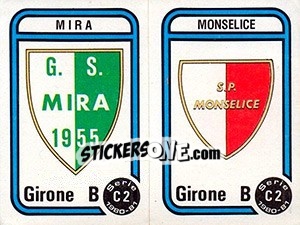 Sticker Stemma Mira / Monselice - Calciatori 1980-1981 n. 553 - Panini