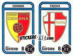 Cromo Stemma Osimana / Padova - Calciatori 1980-1981 - Panini