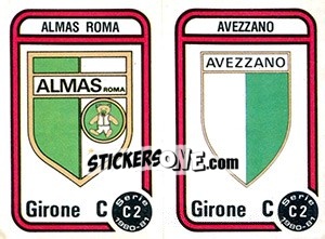Cromo Stemma Almas Roma / Avezzano - Calciatori 1980-1981 - Panini