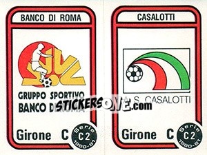 Figurina Stemma Banco Di Roma / Casalotti - Calciatori 1980-1981 - Panini