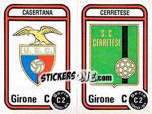 Cromo Stemma Casertana / Cerretese - Calciatori 1980-1981 - Panini