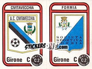 Cromo Stemma Civitavecchia / Formia - Calciatori 1980-1981 - Panini