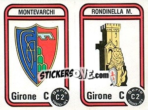 Figurina Stemma Montevarchi / Romndinella M. - Calciatori 1980-1981 - Panini