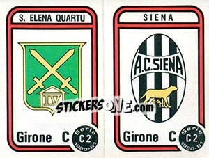 Sticker Stemma S. Elena Quartu / Siena - Calciatori 1980-1981 n. 565 - Panini