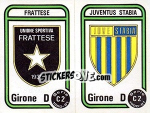Cromo Stemma Frattese / Juventus Stabia - Calciatori 1980-1981 - Panini
