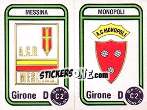 Sticker Stemma Messina / Monopoli - Calciatori 1980-1981 n. 570 - Panini