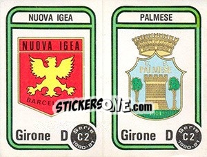 Figurina Stemma Nuova Igea / Palmese - Calciatori 1980-1981 - Panini