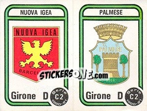 Sticker Stemma Nuova Igea / Palmese - Calciatori 1980-1981 n. 571 - Panini