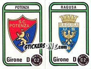 Figurina Stemma Potenza / Ragusa - Calciatori 1980-1981 - Panini