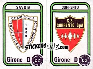 Sticker Stemma Savoia / Sorrento - Calciatori 1980-1981 n. 573 - Panini