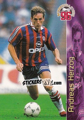 Figurina Andreas Herzog - Bundesliga Fussball Cards 1995-1996 - Panini