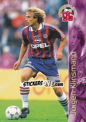 Sticker Jurgen Klinsmann - Bundesliga Fussball Cards 1995-1996 - Panini