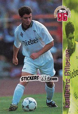 Sticker Karlheinz Pflipsen - Bundesliga Fussball Cards 1995-1996 - Panini