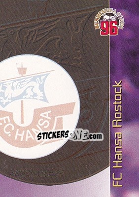 Sticker Hansa Rostock - Bundesliga Fussball Cards 1995-1996 - Panini