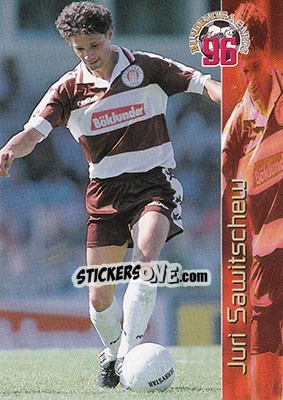 Sticker Juri Sawitschew - Bundesliga Fussball Cards 1995-1996 - Panini