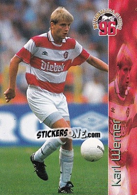 Sticker Karl Werner - Bundesliga Fussball Cards 1995-1996 - Panini