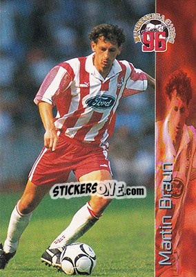 Sticker Martin Braun - Bundesliga Fussball Cards 1995-1996 n. 218 - Panini