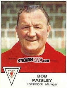 Cromo Bob Paisley - UK Football 1979-1980 - Panini