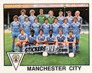 Sticker Manchester City Team Photo - UK Football 1979-1980 - Panini